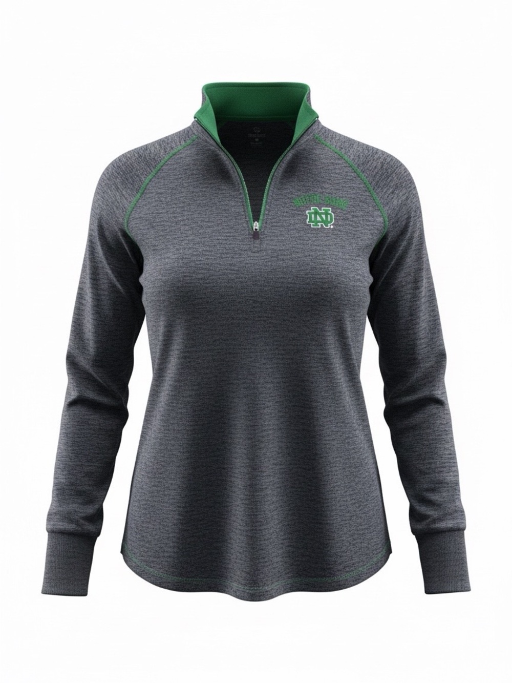 Colosseum Women’s Large Notre Dame Fighting Irish ¼ Zip Pullover Blue Heathered